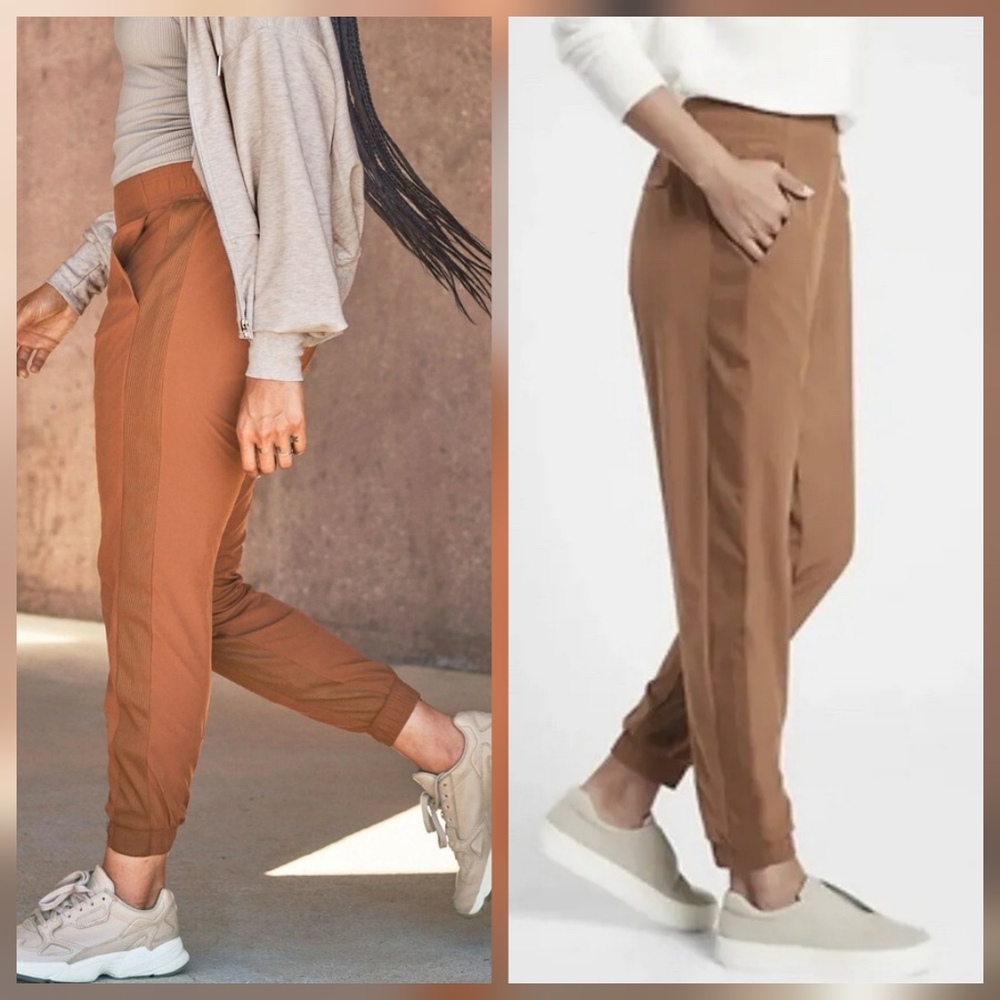 Athleta sz 10 Brooklyn Lined Jogger Hazelnut - women's athleisure pants